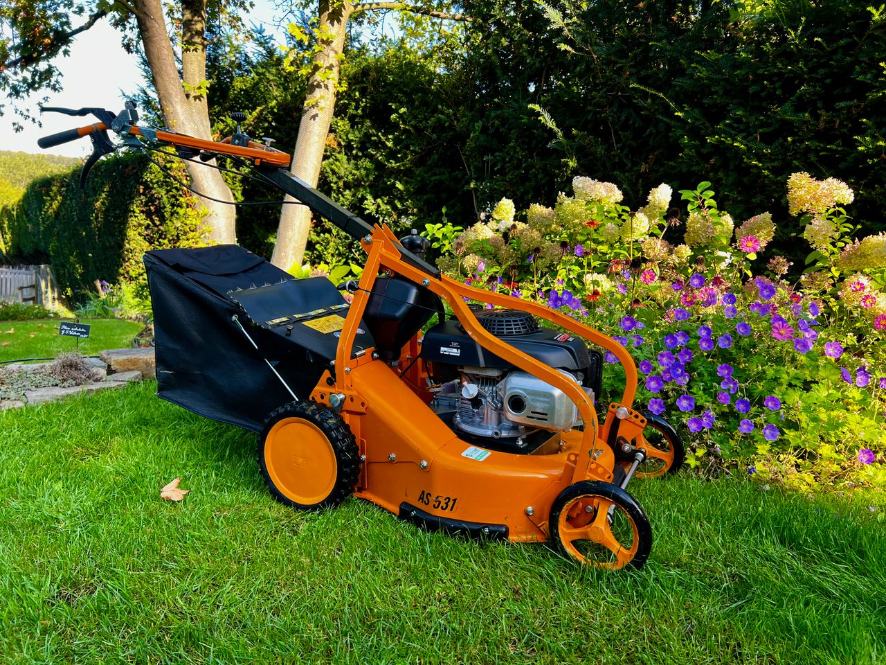 Lawn mower ready for service